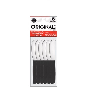 COLOR PRETO - ESPATULA P/ MANTEIGA C/ 06 PCS