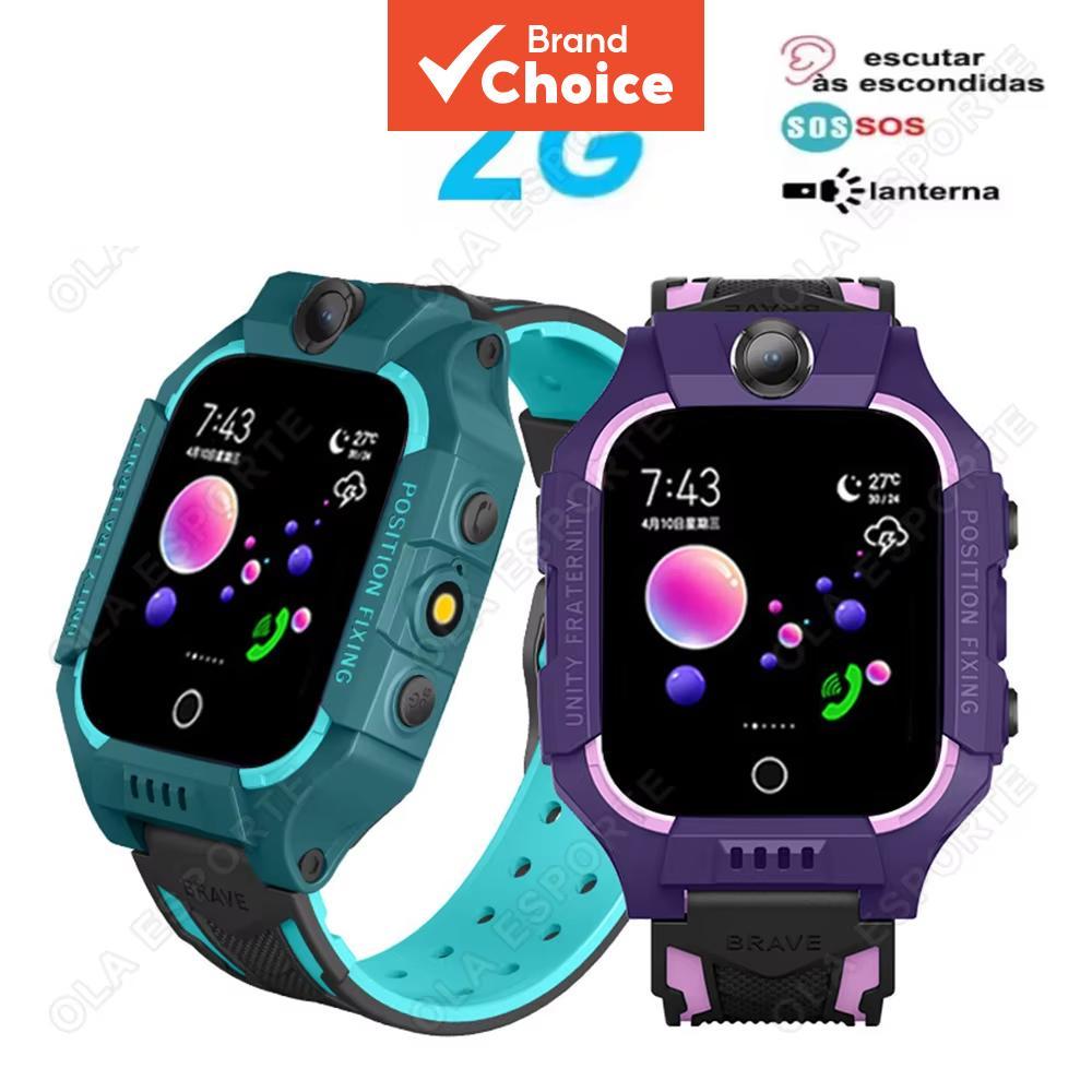 Novo Relógio Inteligente 2G Infantil, Cartão SIM, Chamada com Câmera HD, GPS, SOS, À Prova D'Água, Lanterna LED,