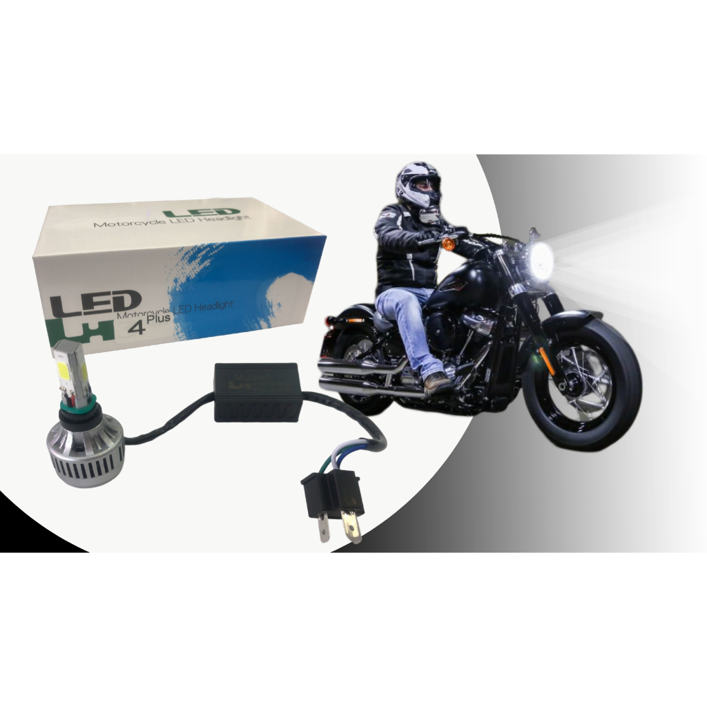 Lampada Super Ultra Led Moto Motorcycle Lh4 12V 6000k 5000lm 4D Só corrente continua