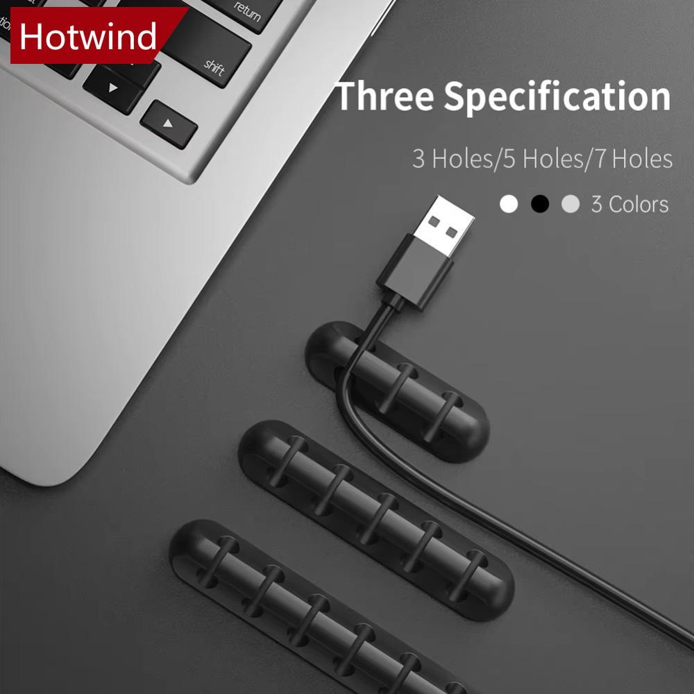 HOTWIND Organizador De Cabo De Silicone , Clipes Autoadesivos De Gerenciamento De Fio , Enrolador USB Para Mouse , Tecla