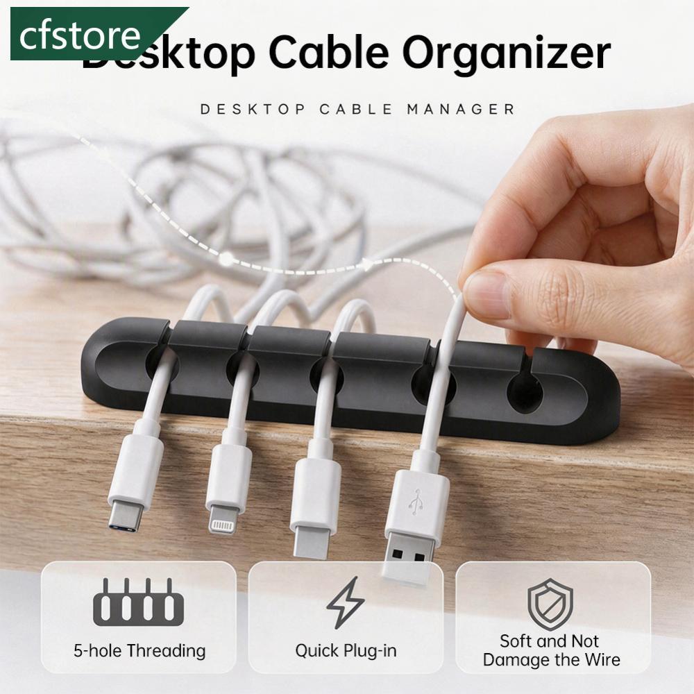 CFSTORE Organizador De Cabo De Silicone , Clipes Autoadesivos De Gerenciamento De Fio , Enrolador USB Para Mouse , Tecla