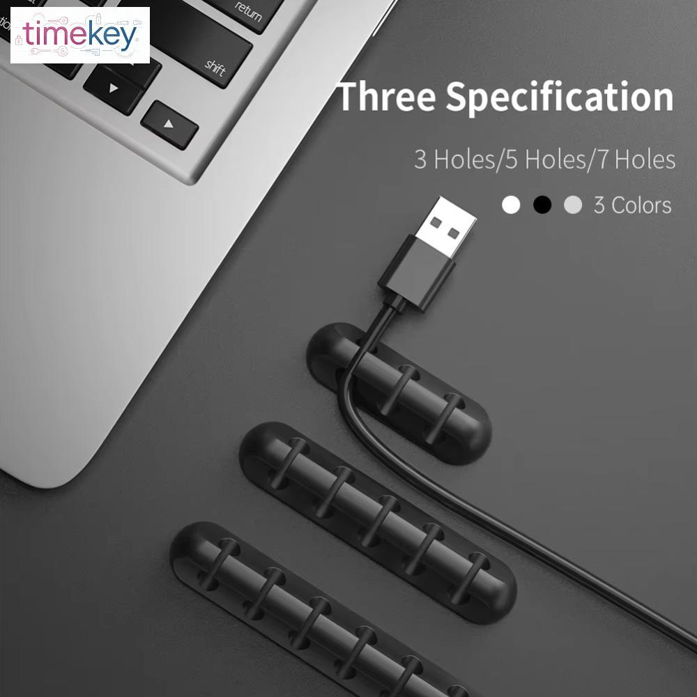 TIK Organizador De Cabo De Silicone , Clipes Autoadesivos De Gerenciamento De Fio , Enrolador USB Para Mouse , Teclado ,