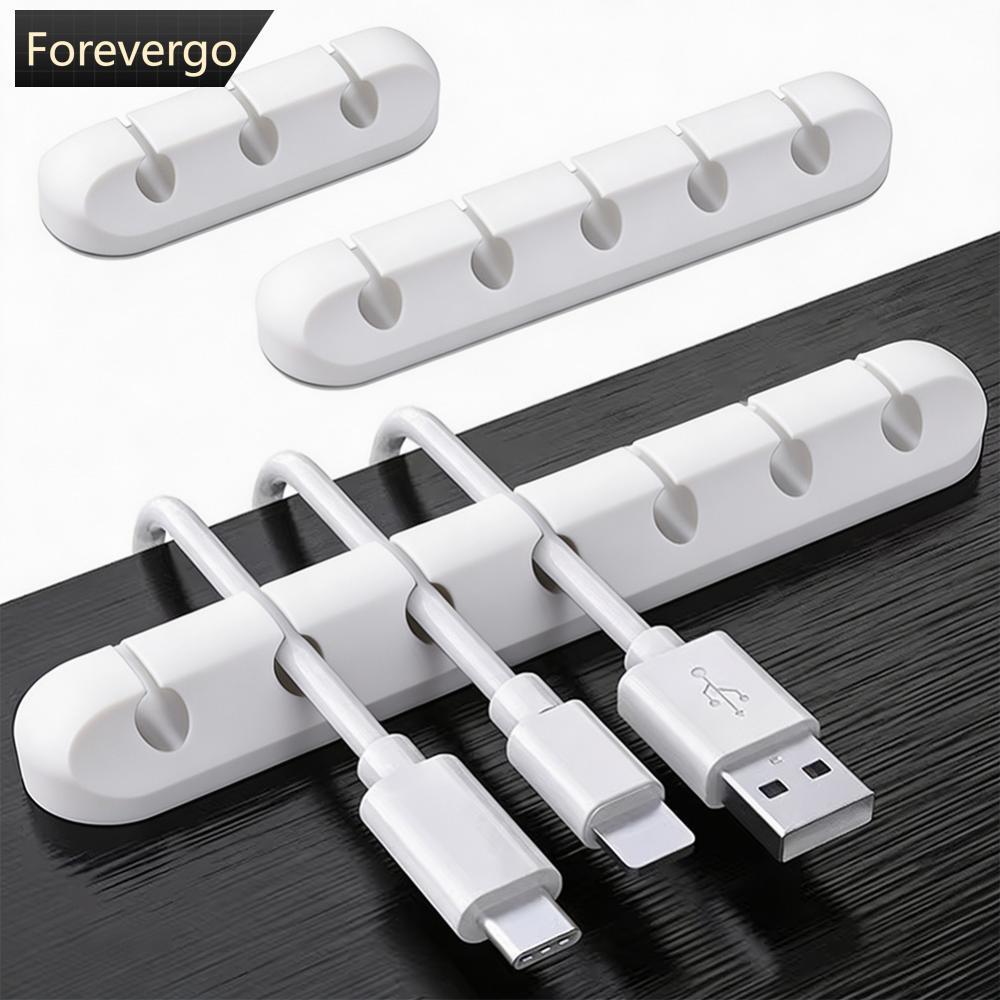 FOREVERGO Organizador De Cabo De Silicone , Clipes Autoadesivos De Gerenciamento De Fio , Enrolador USB Para Mouse , Tec