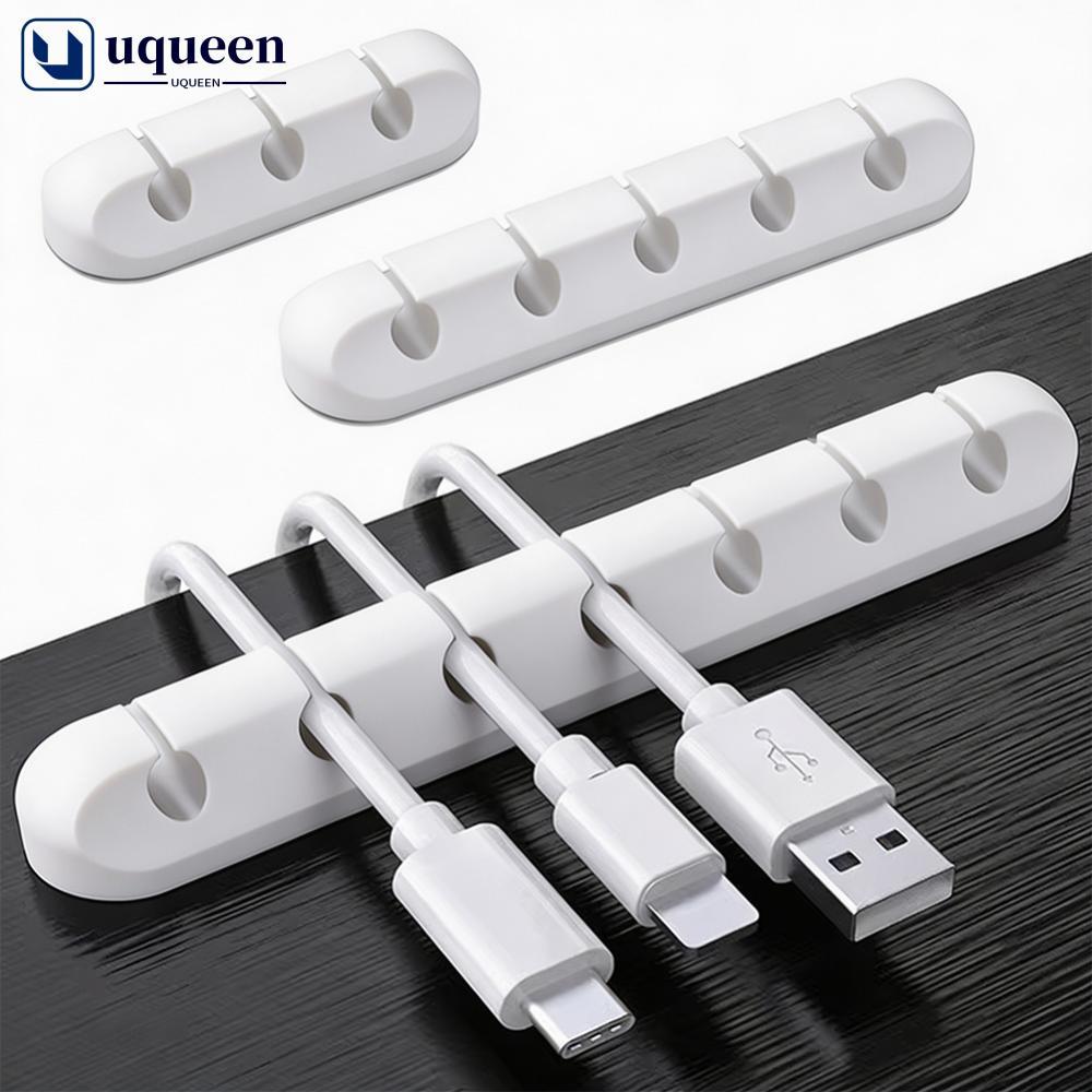 UQUEEN Organizador De Cabo De Silicone , Clipes Autoadesivos De Gerenciamento De Fio , Enrolador USB Para Mouse , Teclad