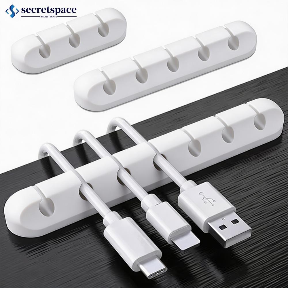 SECRETSPACE Organizador De Cabo De Silicone , Clipes Autoadesivos De Gerenciamento De Fio , Enrolador USB Para Mouse , T