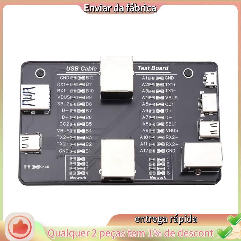 Testador De Cabo De Dados Multifuncional , Placa De Teste Tipo C Para Cabos De Carregamento Rápido Android/IOS