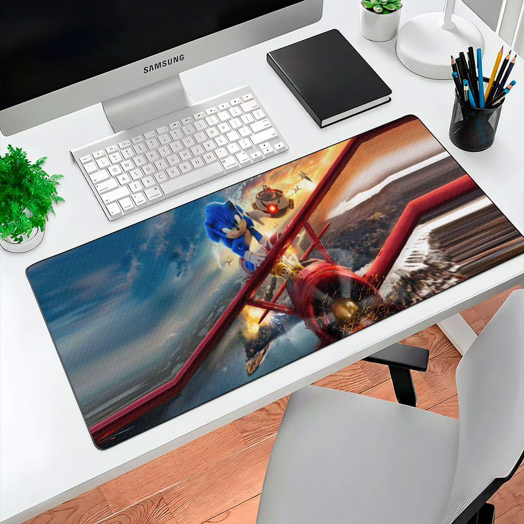 Mousepad Sonic Prime Shadow The Hedgehog Knuckles Tails 80x30 Gamer Premium