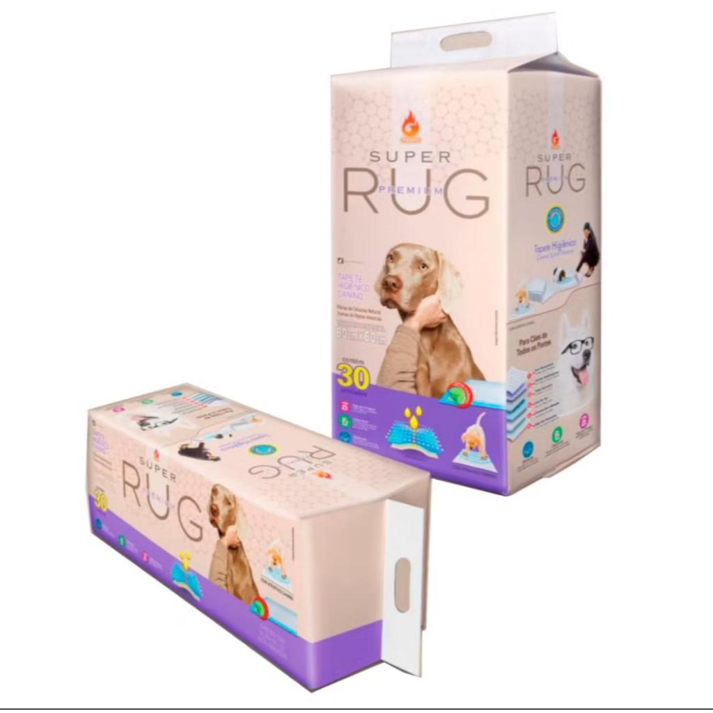 Kit Tapete Higiênico Premium Super Rug 80x60 com 30 60 90 un