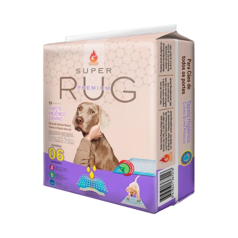 Tapete Higiênico Premium Super Rug com 6 Unidades