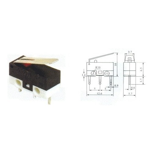 Kit 5 Peças Interruptor Micro Switch Chave Fim Curso Kw10b