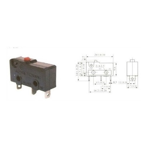 50 Peças - Chave Micro Switch Kw11-3z-1 3t 3a