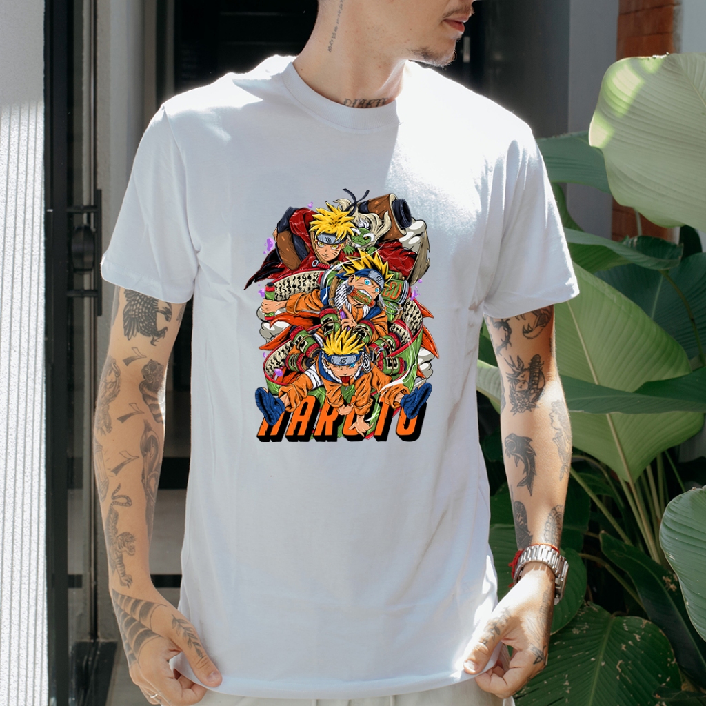 Camiseta Casual 100% Algodão Premium Estampada Naruto