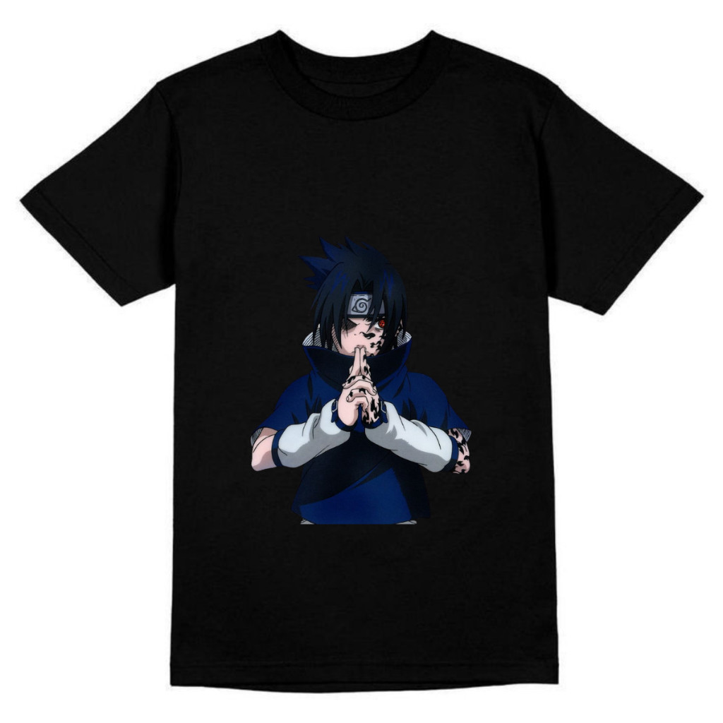 Camiseta Unissex Anime Naruto Sassuke Uchiha Desenho Unissex Imperdível