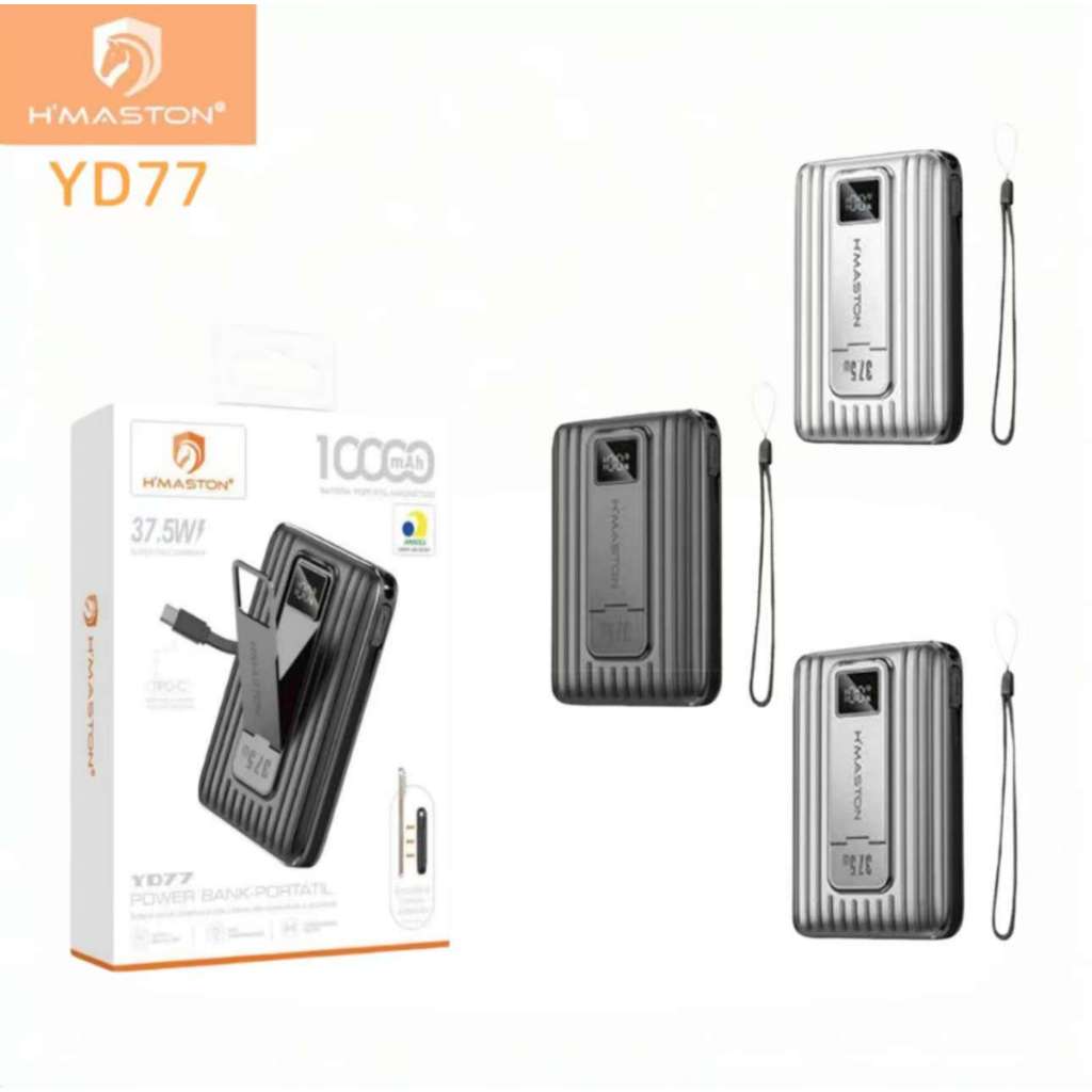 Carregador Portátil Powerbank 10000mAh Magnético Turbo 37.5 Carga Super Rapido com Suporte H'maston