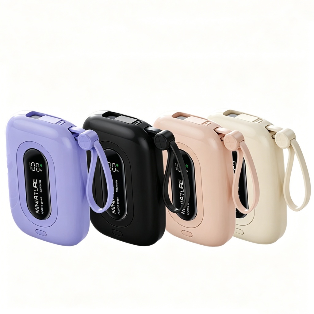 Carrega super rápido power bank de 10000 mAh com USB universal‌, compacto, portátil e com exibidor numérico