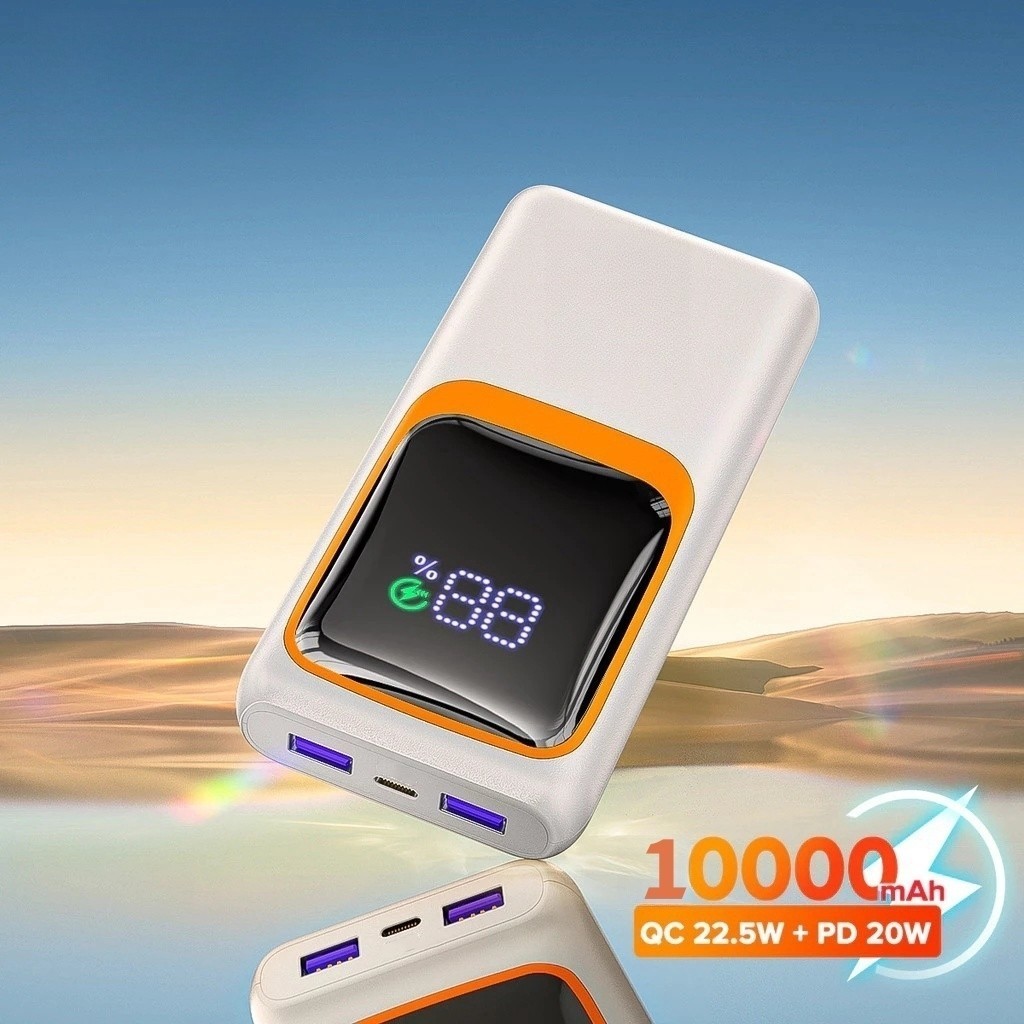 10000mAh Carregador Portátil 22.5W Carregamento Super Rápido Com Display Digital
