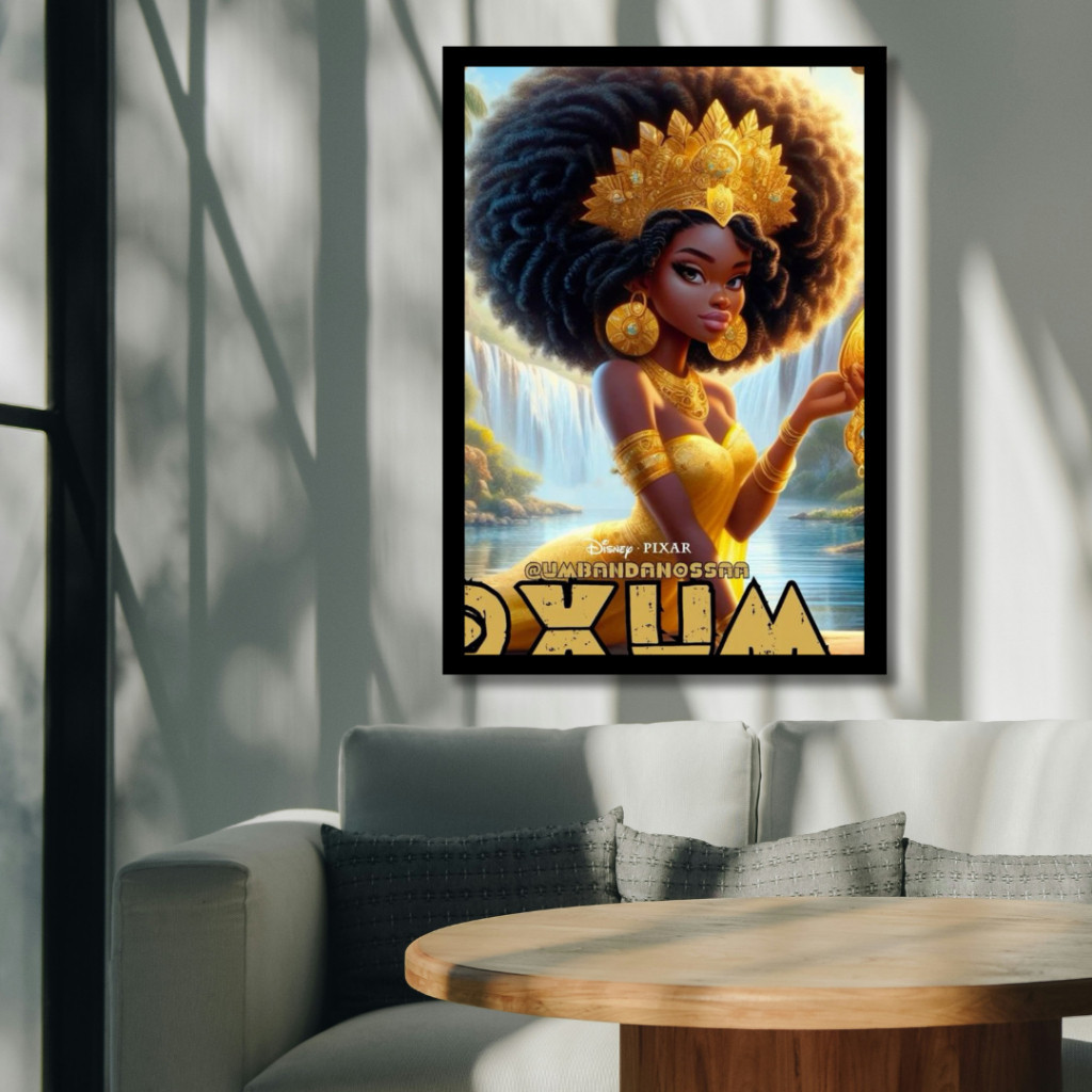 Quadro decorativo Placa MDF Oxum Disney