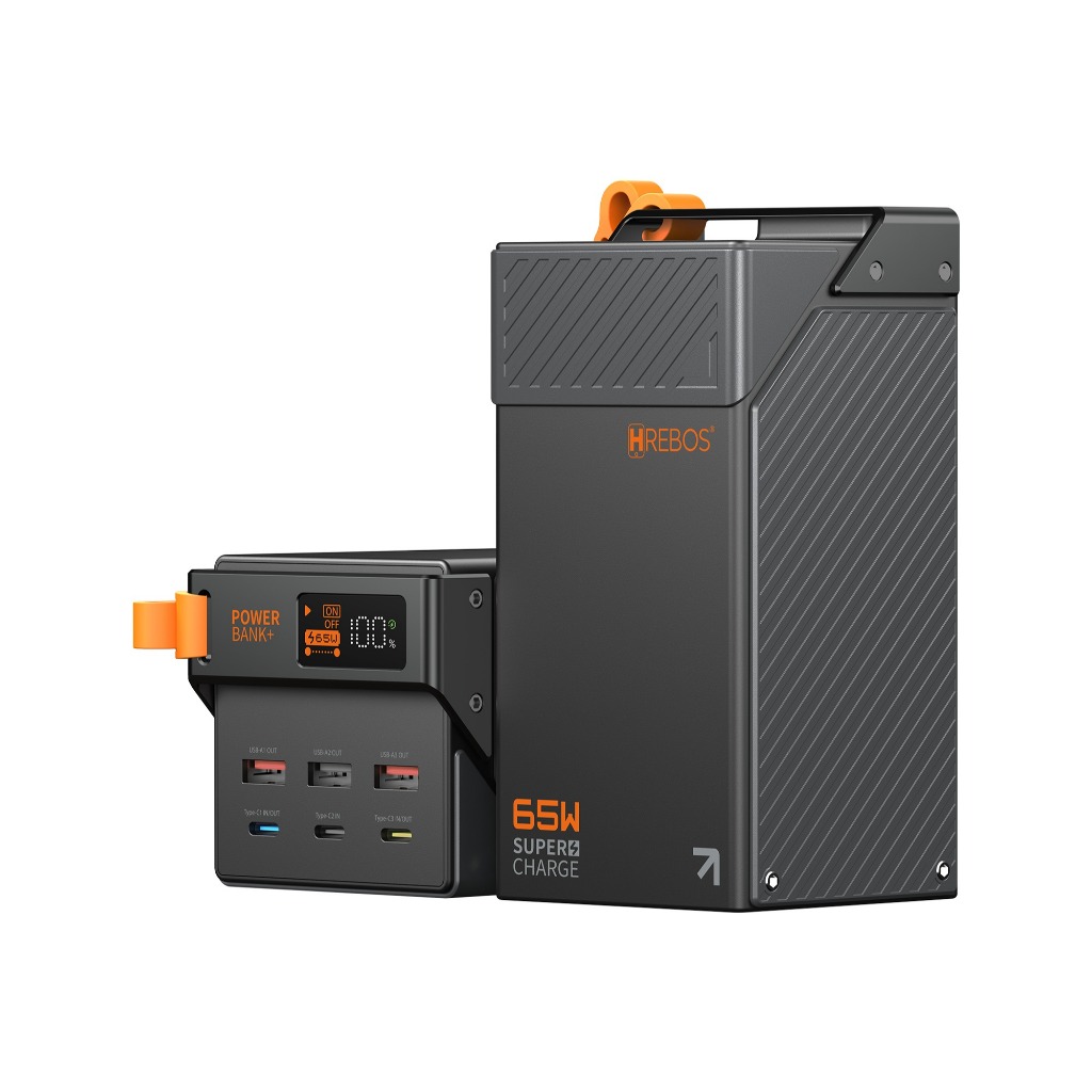 Power Bank Hrebos Pb-998 Forza 50000mah 65w Display Preto