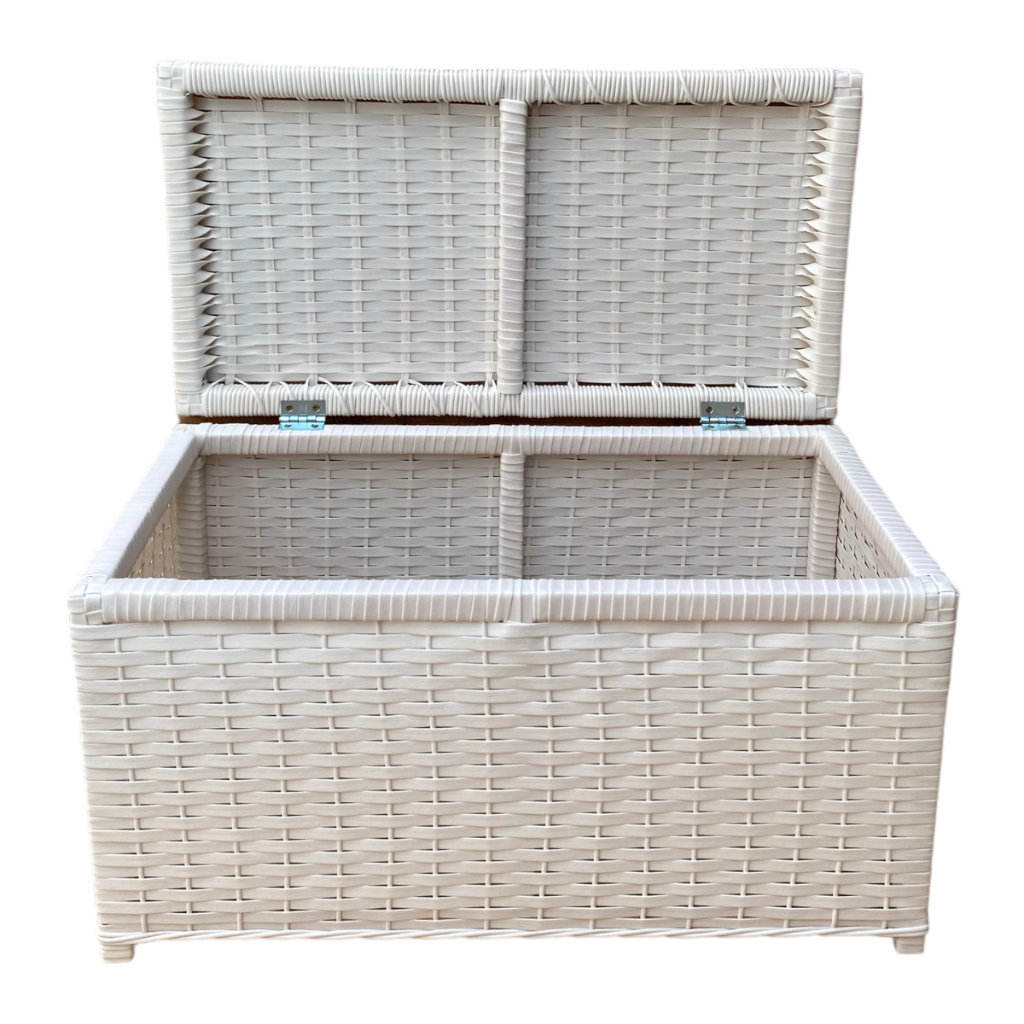 BAU DE FIBRA 70x40x40 SINTÉTICO COM RODIZIOS DE SILICONE