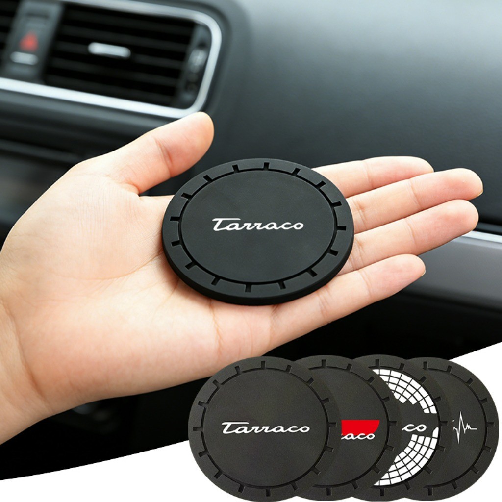 1 Peça Silicone Tapete Porta Copos Carro Acessórios Automotivos For Seat Tarraco Style Xcellence FR TSI TDI SUV