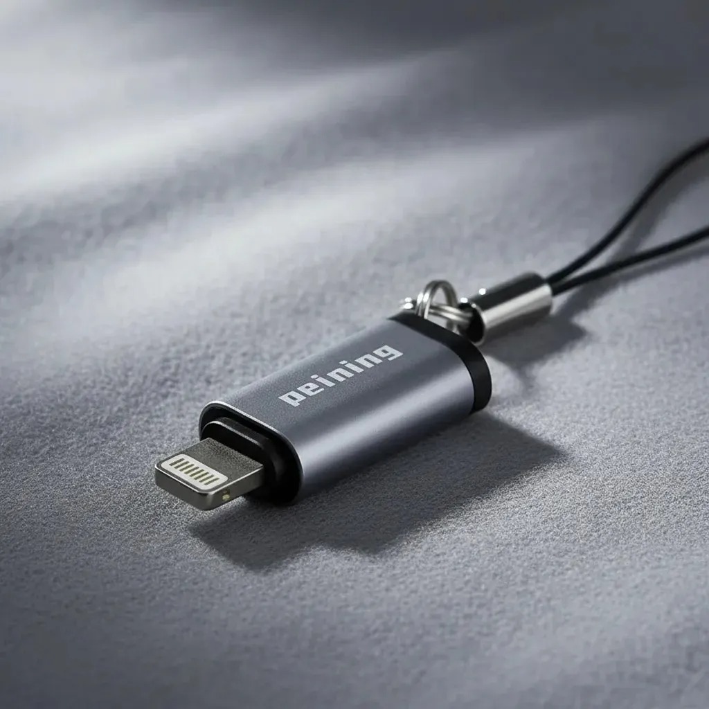Chaveiro Adaptador Conversor Iphone Lightning Macho Para USB-C Fêmea Peining OTG Pro Peining