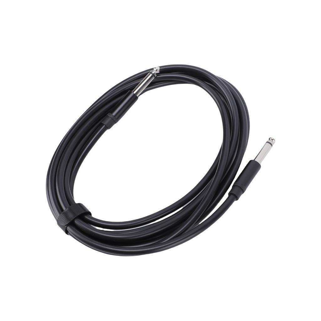 musiclover-BR Aumotop Guitar Cable 6,35mm Dual Straight Plug (Preto)