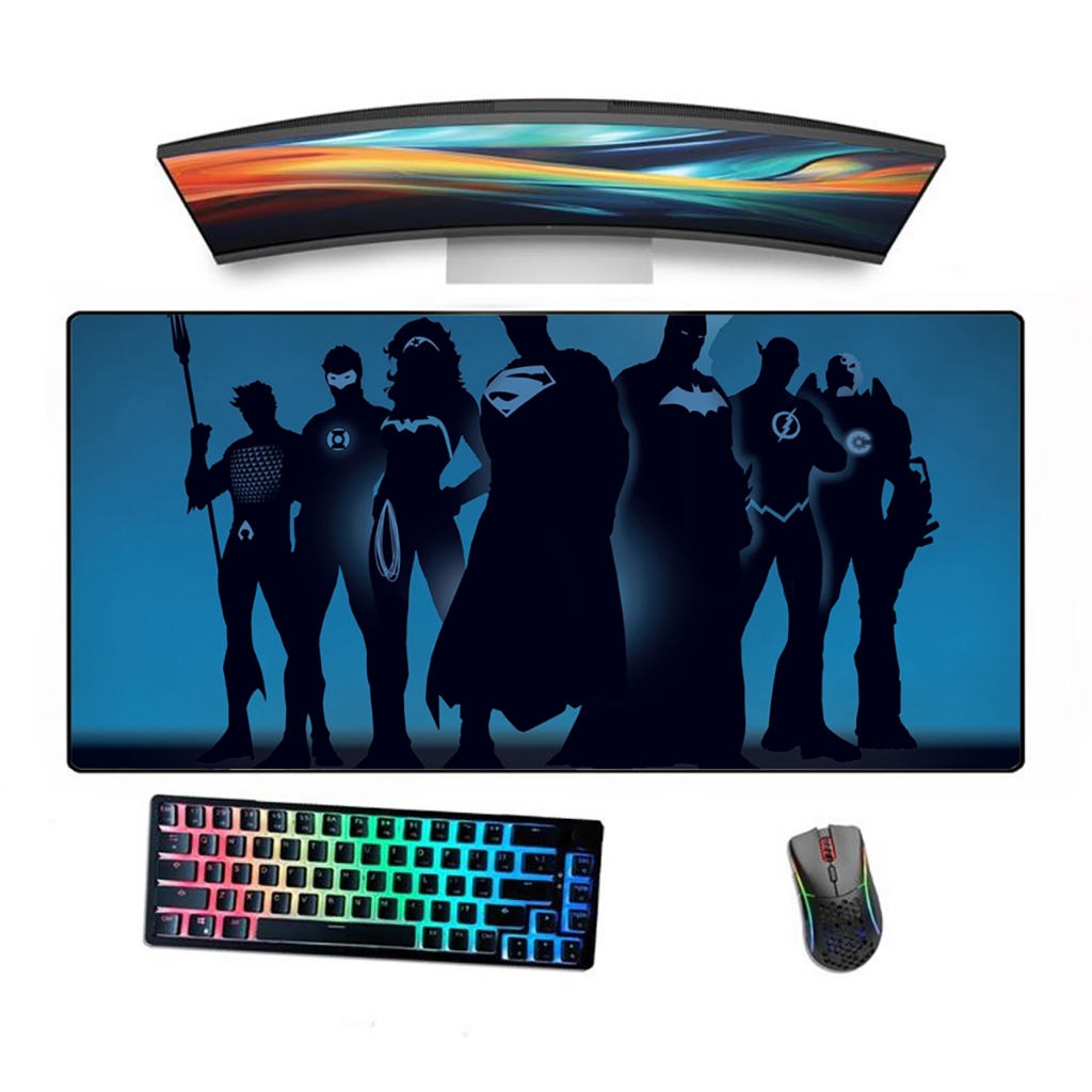 Mousepad Gamer Speed Borda Costurada Estampado Liga Da Jstiça Hero