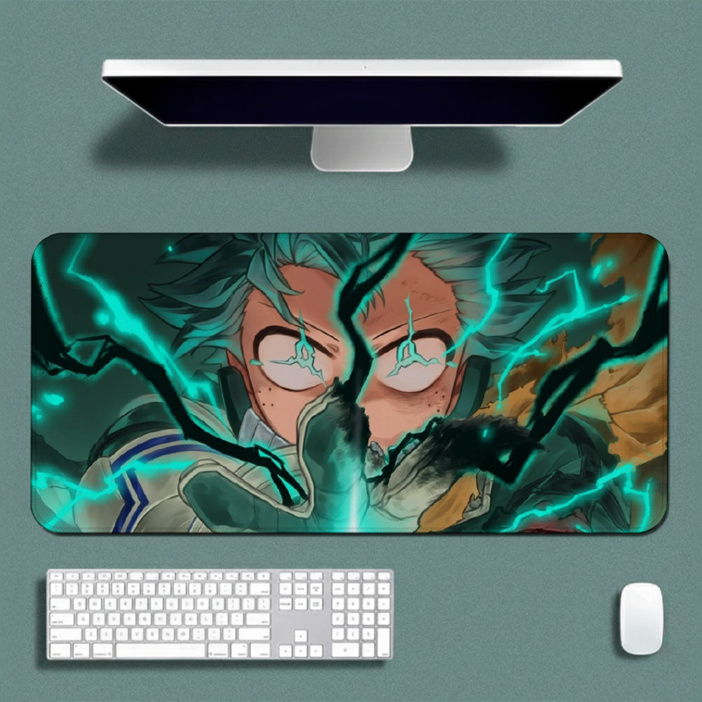 MousePad Speed Gamer Antiderrapante Bordas Costuradas Confortavel Liso Com Estampa De Anime Midoriya My Hero Academia