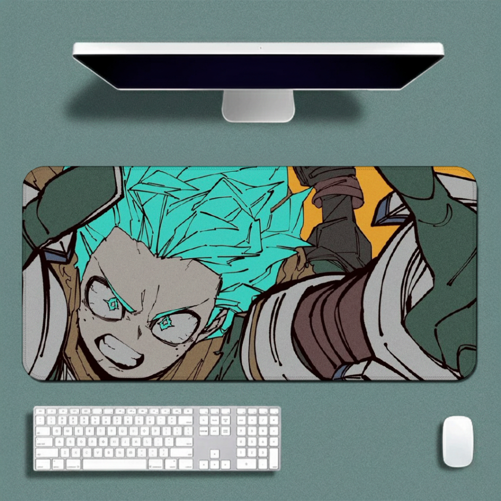 MousePad Speed Gamer Antiderrapante Bordas Costuradas Confortavel Liso Com Estampa De Anime My Hero Academia Midoriya
