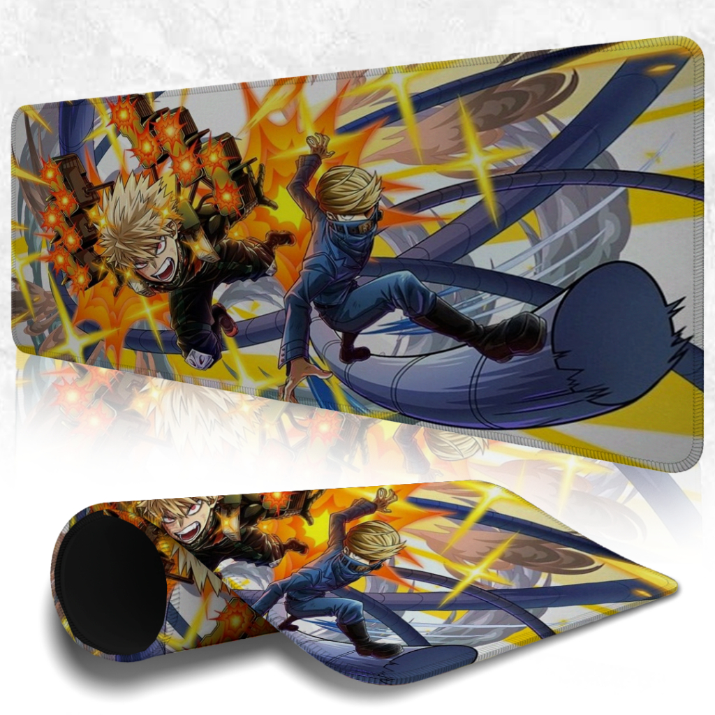 MousePad Speed Gamer Antiderrapante Bordas Costuradas Confortavel Liso Com Estampa De My Hero Academia Diversos Tamanhos