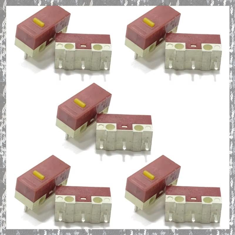 [Tnar] Para HUANO Mouse 10Pcs Micro-Switch 3Pins 20M Cliques Muto Botão Microinterruptor Conjunto De Ponto Amarelo
