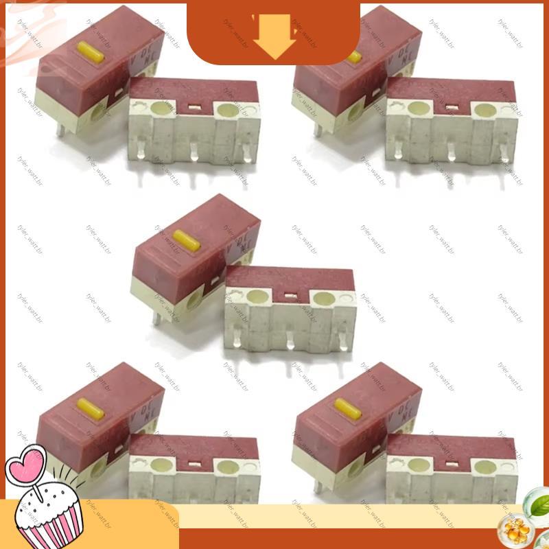 [tyler_w] Conjunto De Microinterruptor De Botão Micro-Muto 10 Unidades Para Mouse HUANO 3 Pinos 20M Cliques Pontos Amare