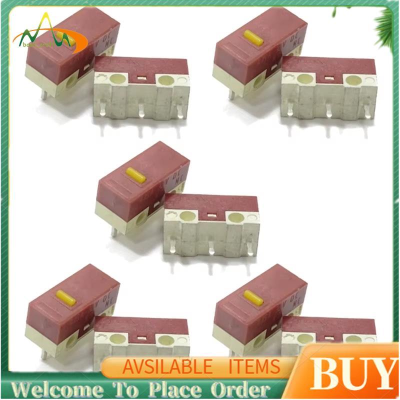 Micro-Interruptor 3 Pinos 20M Cliques Muto Botão Microinterruptor Para HUANO Mouse Conjunto 10 Pçs Pontos Amarelos