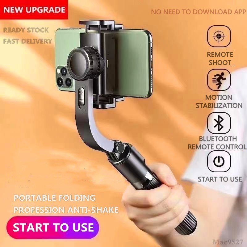 Gimbal Estabilizador Bastão De Selfie Tripé Stick TriPod Bluetooth 4.0 S/Fio Material: ABS+ aluminum