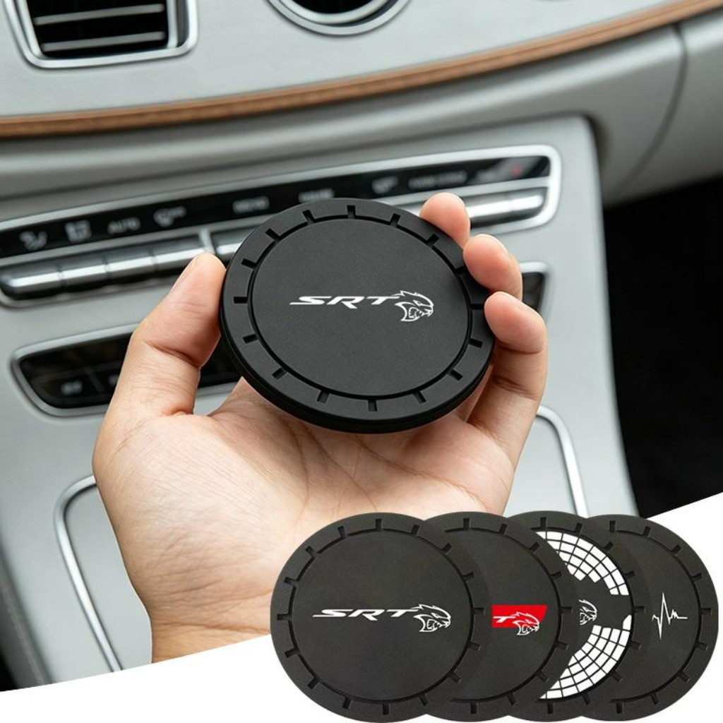 1 Peça Anti-ruído Porta Copo Silicone Carro Acessórios Automotivos For Dodge SRT Hellcat Demon Challenger Charger