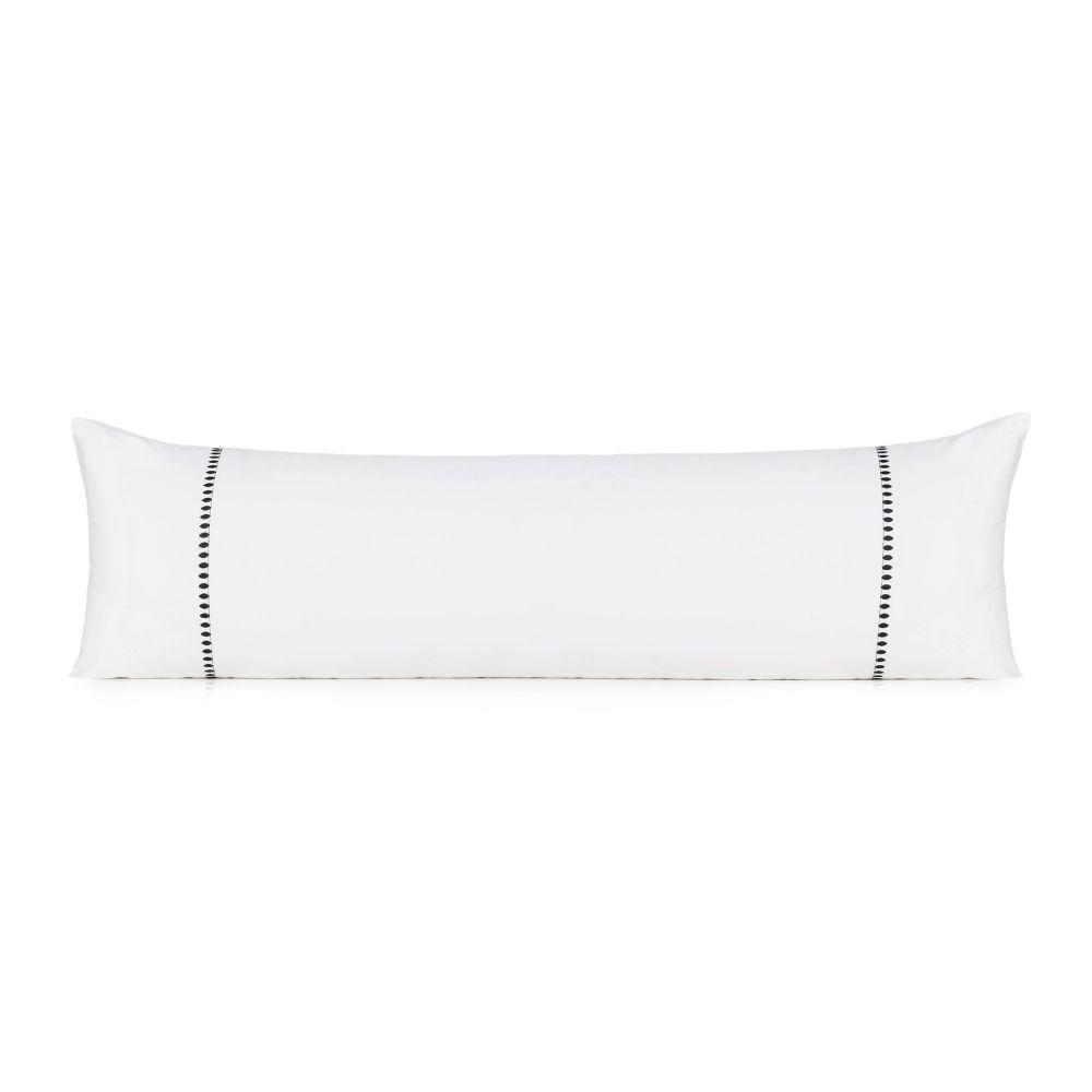 Fronha Body Pillow Altenburg Bordados em Cetim 300 Fios Cerclê Preto