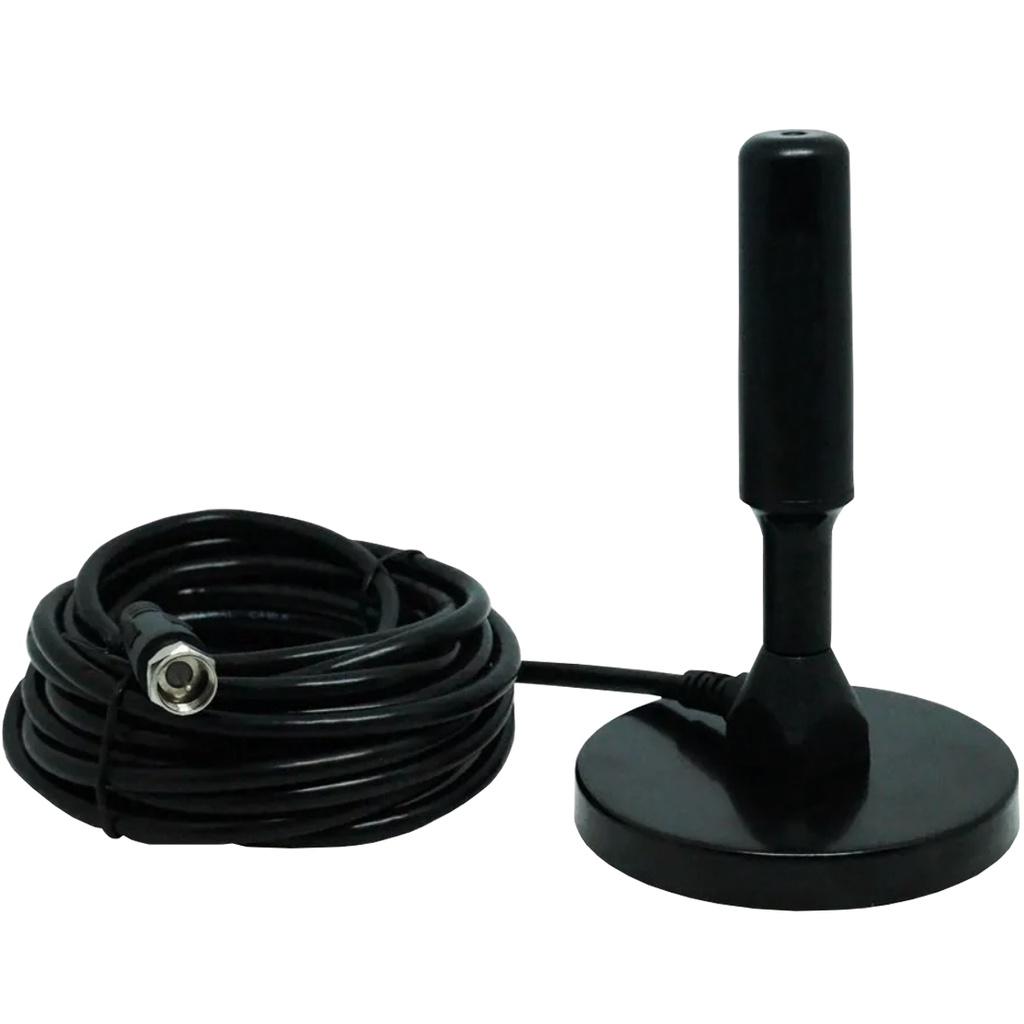 Antena Tv Digital Hdtv Conversora Interna Externa 3.5dbi Base Magnética Peining WU-3003 Preta