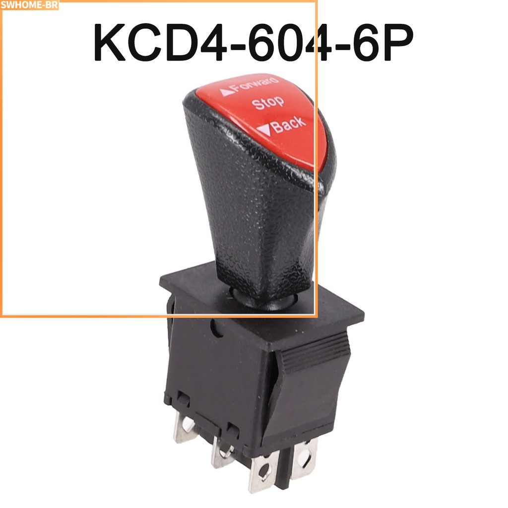 Interruptor Oscilante Deslizante De Travamento DPDT 6 Pinos Mais Vendido Para Frente KCD4-604-6P 125V 250V