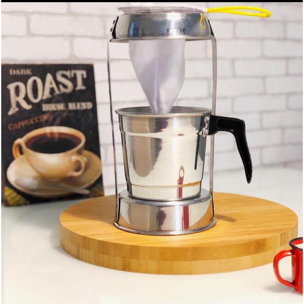 Coador De Café promoção +leiteira em aluminio +suporte em aluminio,coador pano,viagem,ferias,sitios.