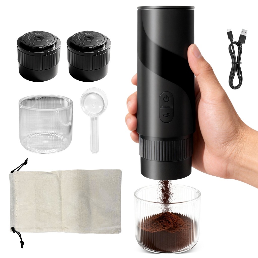 Moedor e Cafeteira de Café 3 em 1-Máquina Portátil Recarregável,para Viagens e Aventuras ao Ar Livre Qualidade good