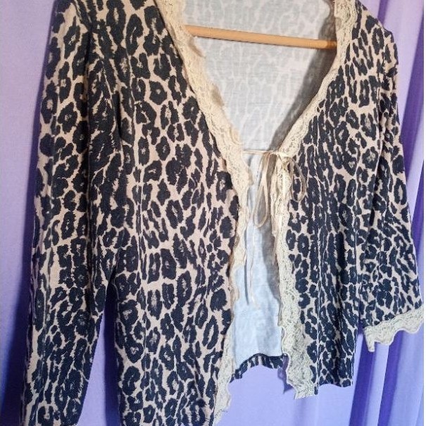 Suéter animal print • Blusa manga longa • estampa onça • Moda Feminina [ Brechó ]