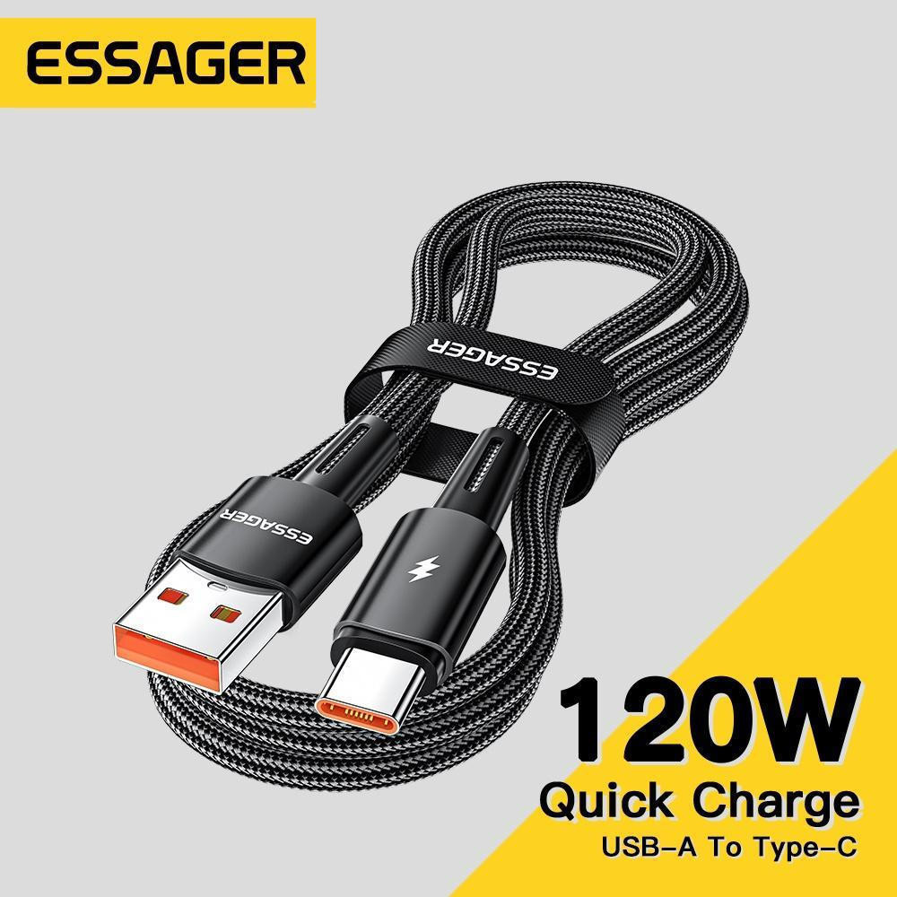 Essager Super Fast 120W Tipo-C 6A Cabo USB De Carregamento Rápido Para Xiaomi 12Pro K50 67W