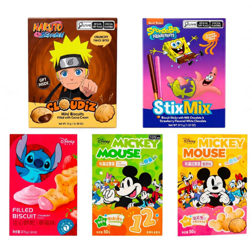 Biscoitos Disney Stitch e Mickey Mouse Sabores Especiais