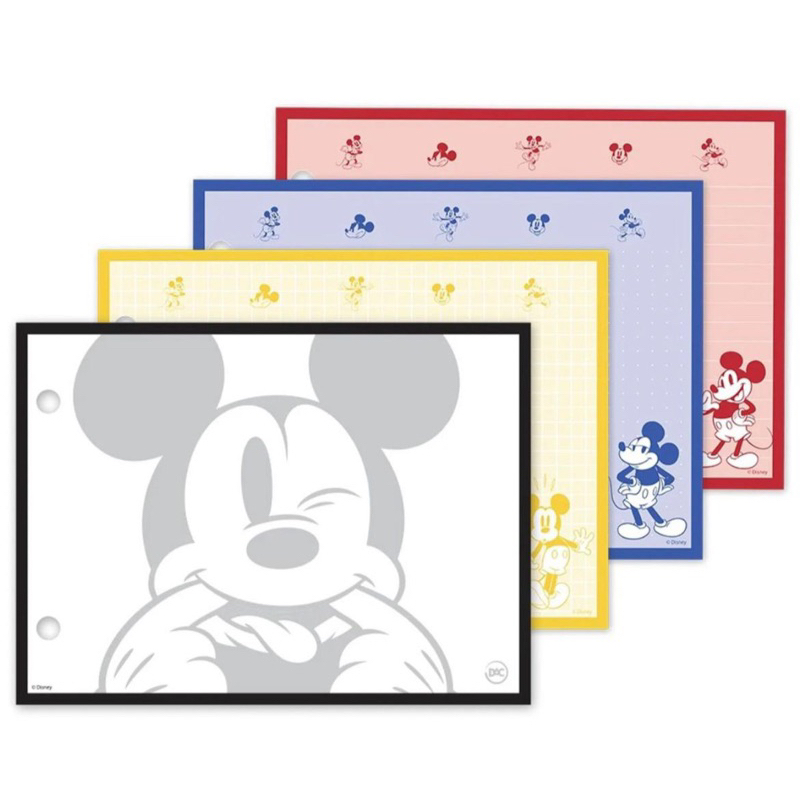 Refil de Folhas Decoradas para mini ficheiro / fichário Mickey Mouse, Minnie, Stitch e Harry Potter