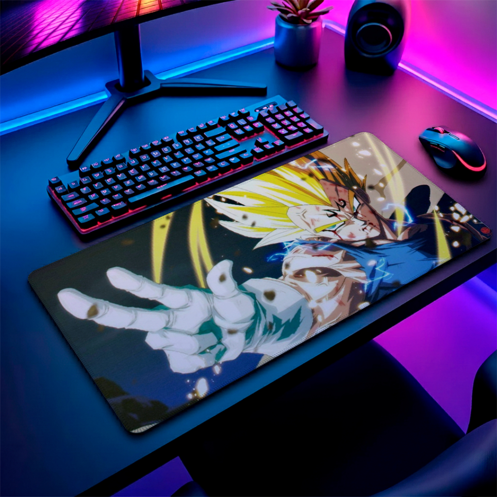 Mouse Pad Gamer Antiderrapante Grande Anime DBZ Varias Estampas Borda Costurada Impermeavel