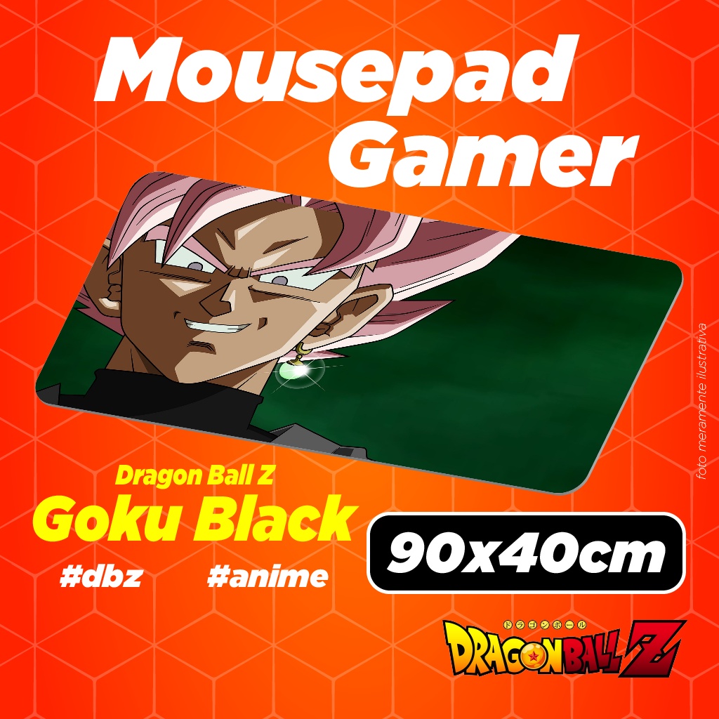 Mouse Pad Gamer  - Goku Black - Dragon Ball Z - DBZ - Anime - 90x40cm