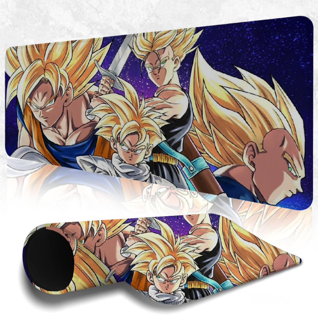 MousePad Gamer Liso Speed Macio Confortavel Com Base Antiderrapante E Bordas Costuradas Sem Relevos Estampa De Anime DBZ