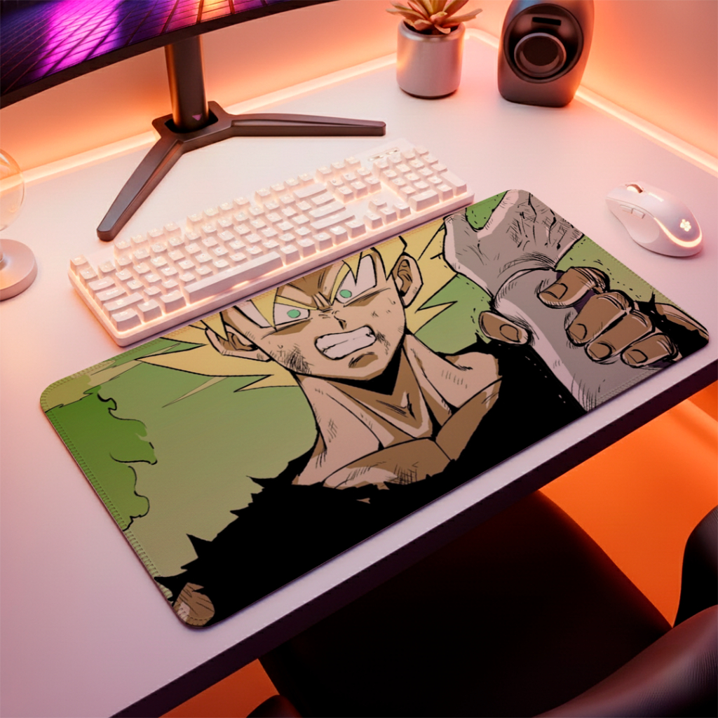 MousePad Speed Gamer Liso Confortavel Com Base Antiderrapante E Bordas Costuradas Estampa De Anime DBZ E Varios Tamanhos
