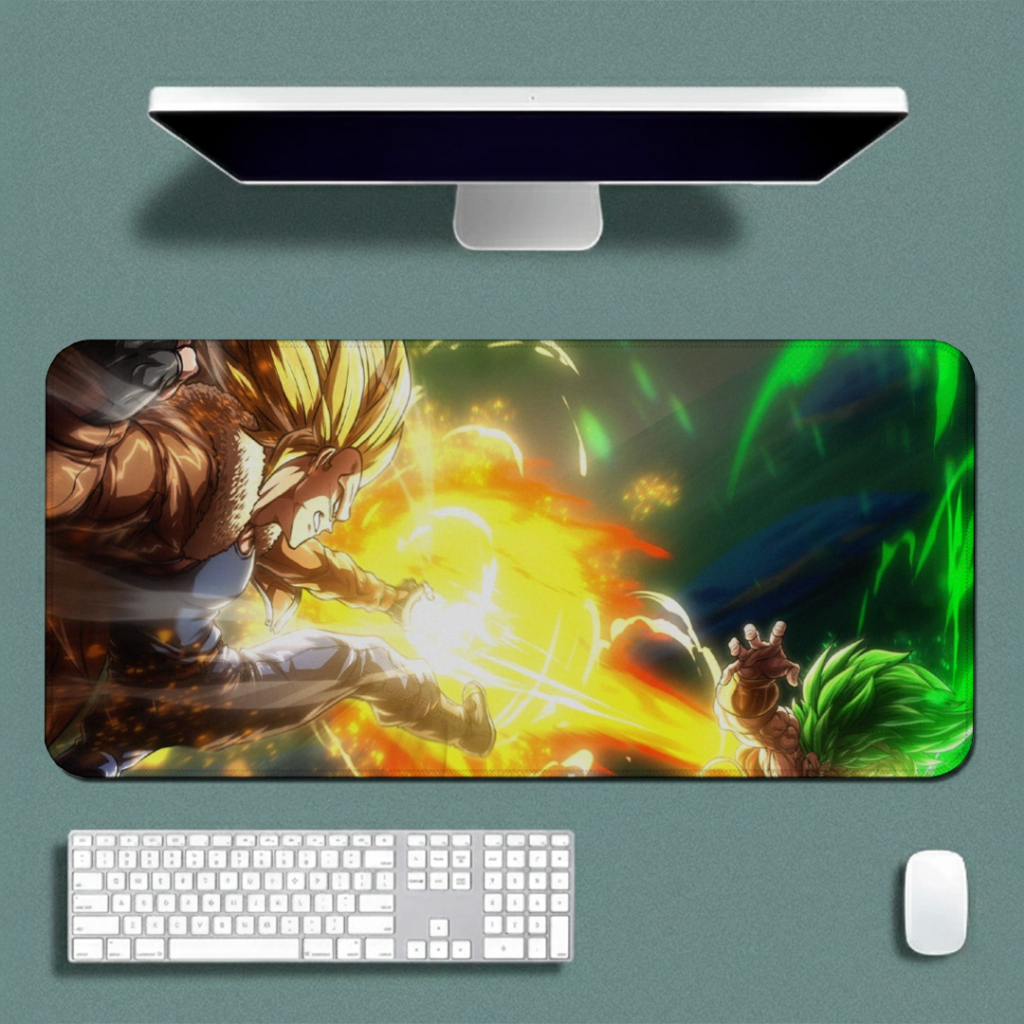 Mouse Pad Gamer Speed Liso Confortavel Com Base Antiderrapante E Bordas Costuradas Estampa De Anime DBZ Varios Tamanhos