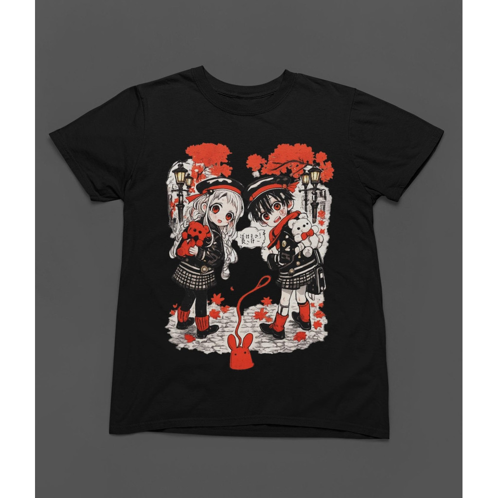 Camiseta Masculina Feminina Toilet Bound Hanako-kun Casal Crianças Outono Doce Anime Oversized Unissex Algodão Premium